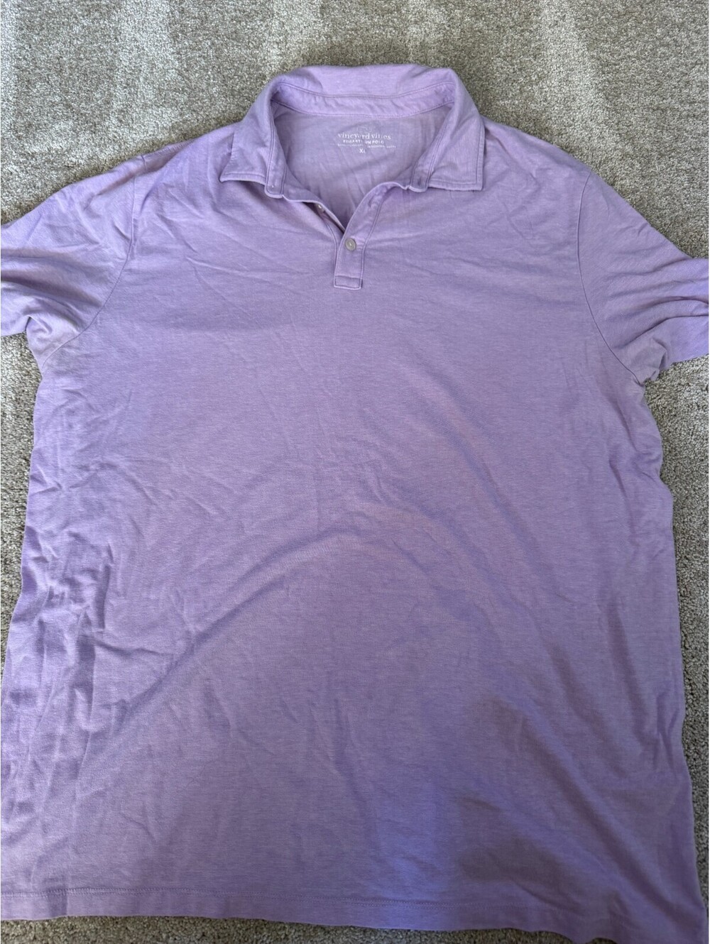 Vineyard Vines Men's Edgartown Short Sleeve Polo XL Lavender